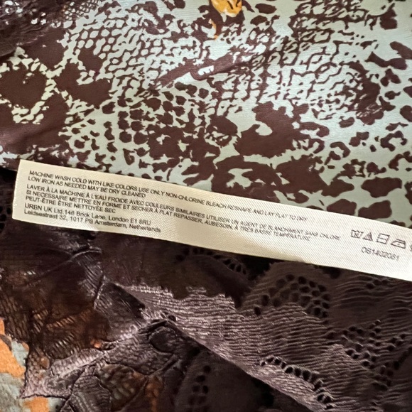 Free People Brown Floral Lace Slip Dress - Picture 11 of 12